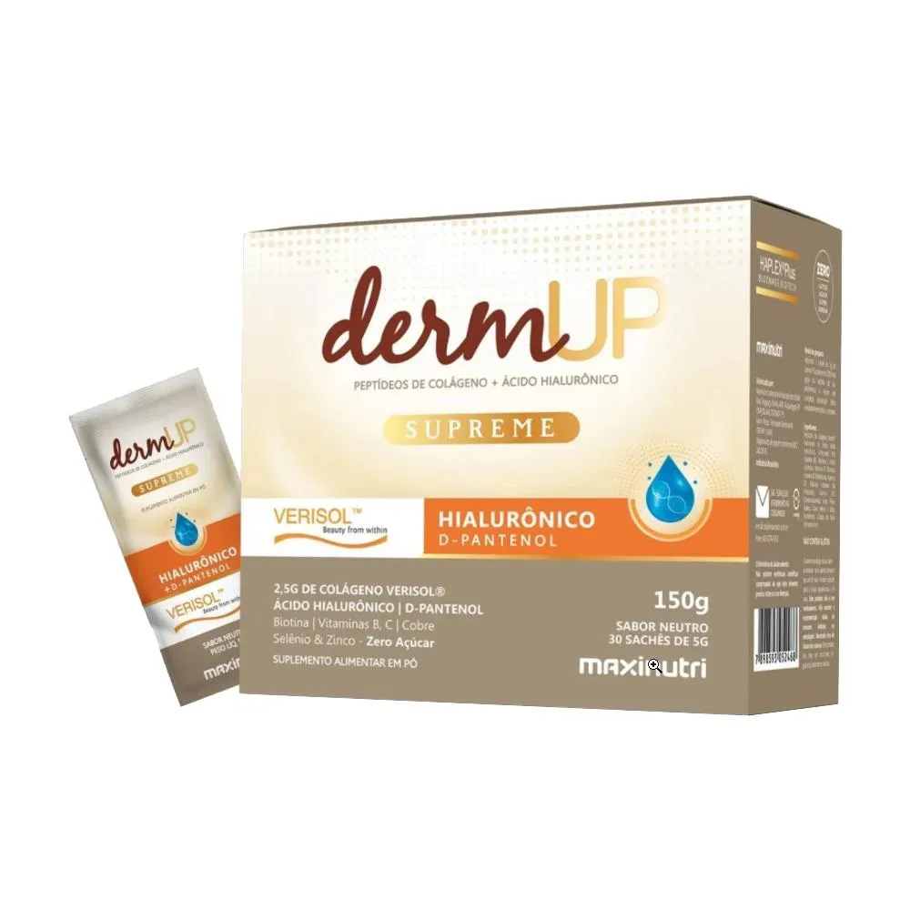 Dermup Verisol Acido Hialuronico D-pantenol Sachê Maxinutri — Maxinutri | Farmácia Resyla