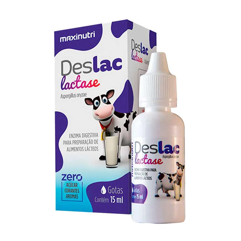 Deslac enzima lactase gotas 15ml maxinutri — Maxinutri | Farmácia Resyla