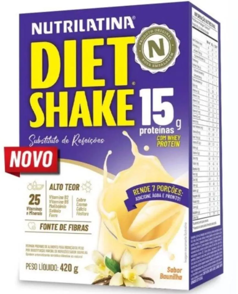 Diet Shake Sabor Baunilha 420g Nutrilatina — Nutrilatina | Farmácia Resyla