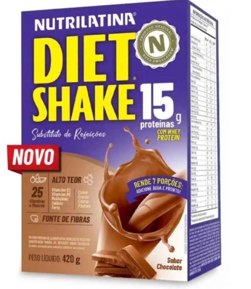 Diet Shake Sabor Chocolate 420g Nutrilatina — Nutrilatina | Farmácia Resyla