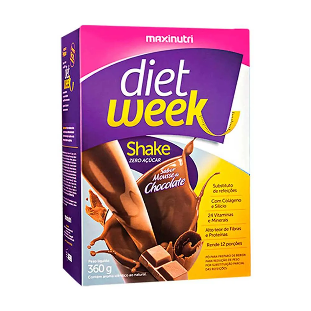 Diet Week Shake Mousse de Chocolate 360g Maxinutri — Maxinutri | Farmácia Resyla