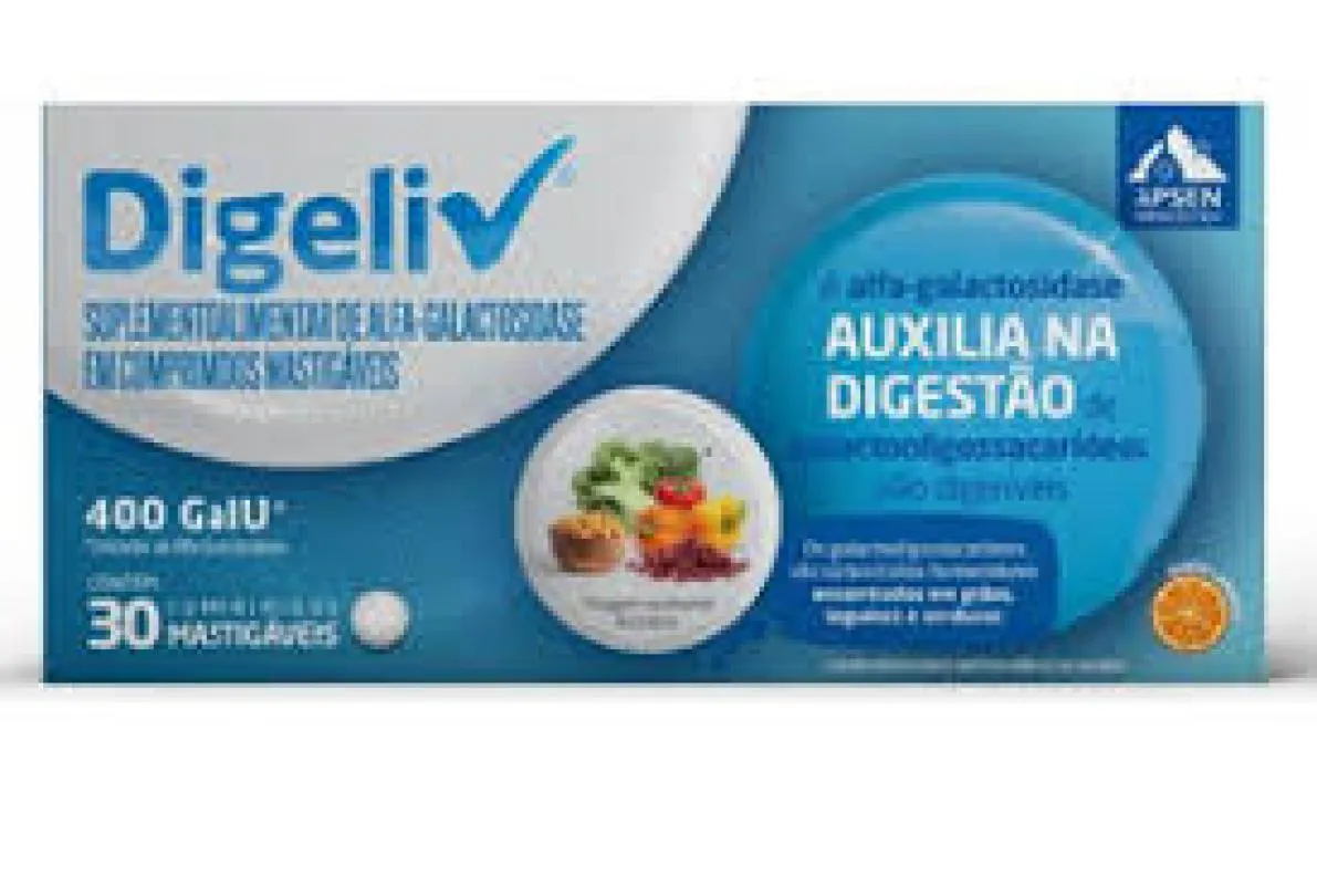 Digeliv 30 comprimidos Mastigáveis — | Farmácia Resyla