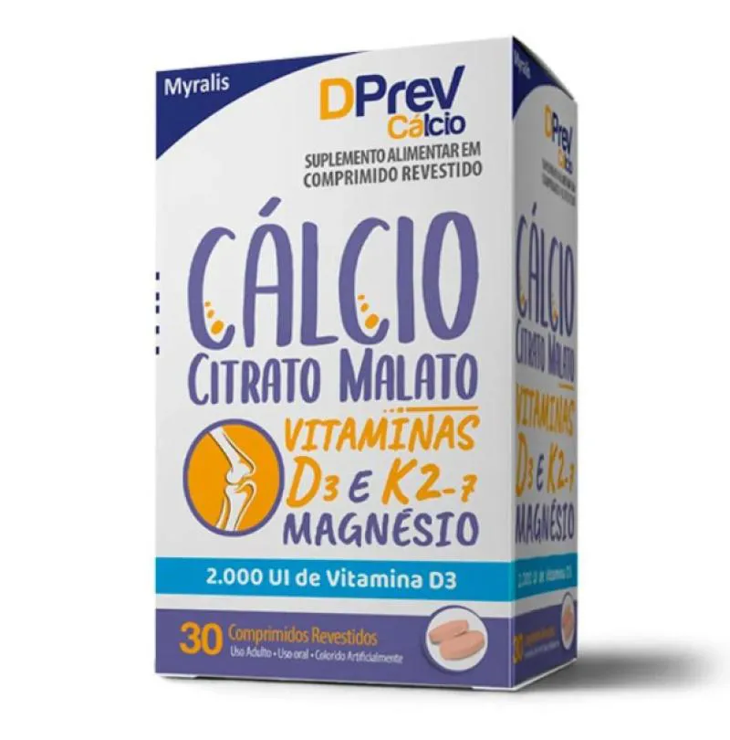 Dprev Cálcio 2.000Ui Suplemento Alimentar Myralis 30Cpr — Myralis | Farmácia Resyla