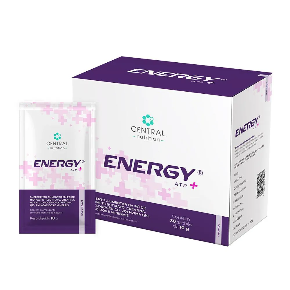 Energy Atp+ sem Xilitol Sabor Açaí 30 Sachês 10G Central Nutrition — Aché | Farmácia Resyla