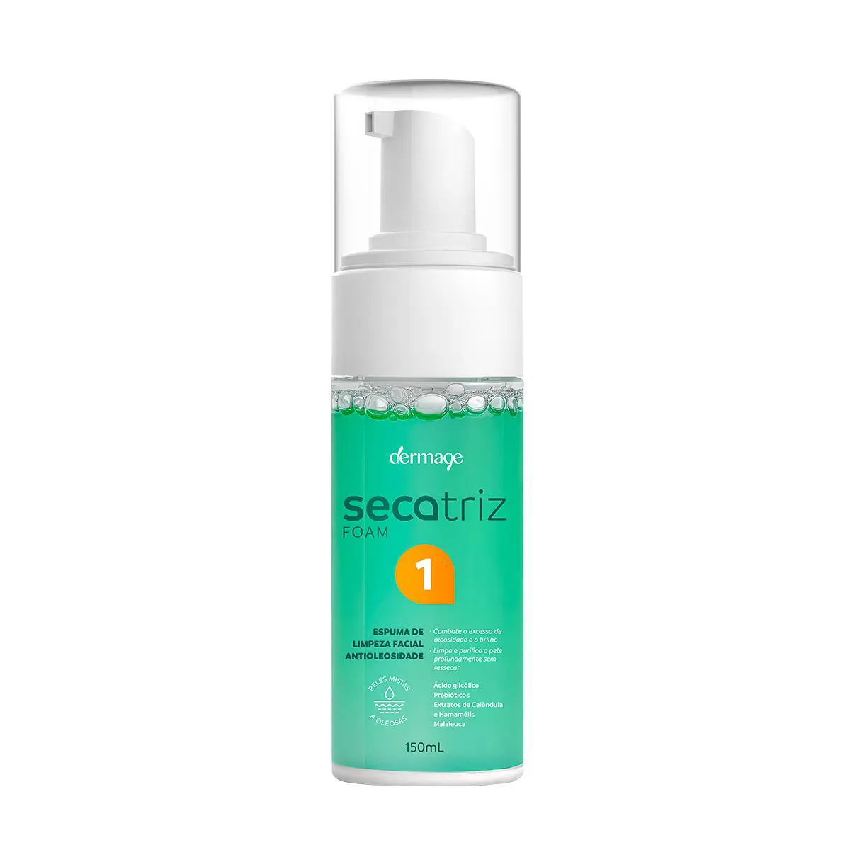 Espuma de Limpeza Facial Antioleosidade Dermage Secatriz Foam 150ml — Dermage | Farmácia Resyla