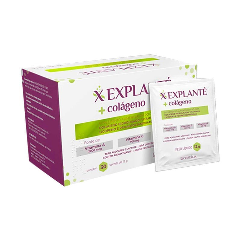 Explanté + Colageno frutas vermelhas 30 sachês — Aché | Farmácia Resyla