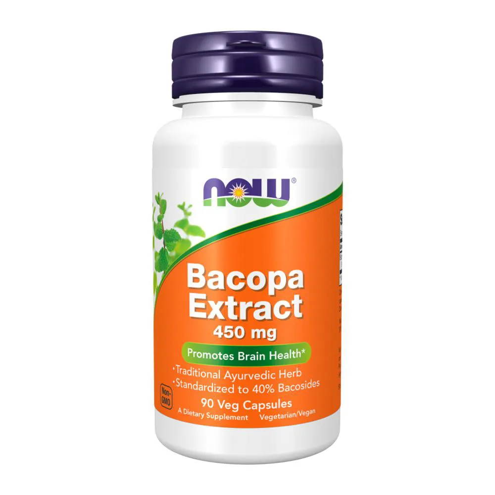 Extrato de Bacopa 450mg Now Foods 90 Cápsulas Importado — Now Foods | Farmácia Resyla