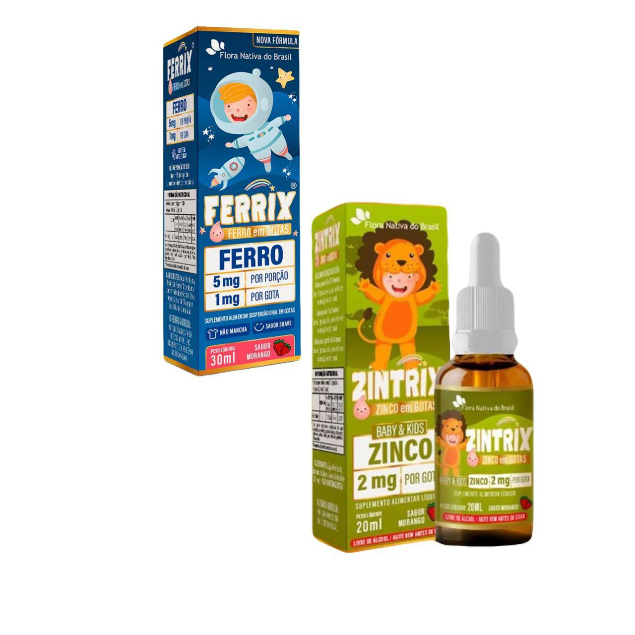 Ferrix Ferro + Zintrix Zinco - Kids - Flora Nativa — | Farmácia Resyla