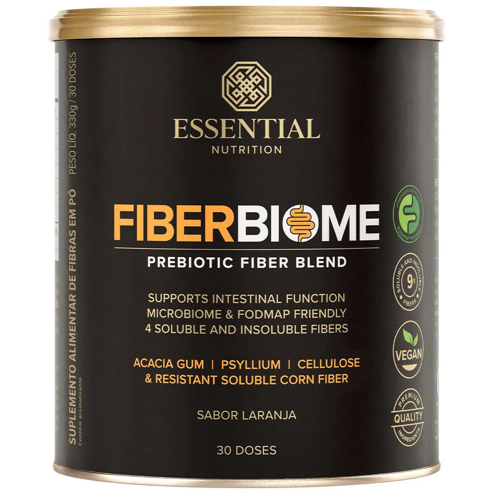 Fiber Biome Blend de Fibras - Laranja (330g) - Essential Nutrition — Essential Nutrition | Farmácia Resyla