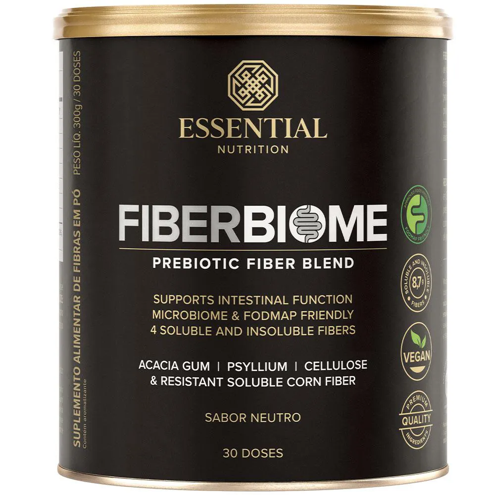 Fiberbiome Blend de Fibras Probioticas Neutro (300G) - Essential Nutrition — Essential Nutrition | Farmácia Resyla