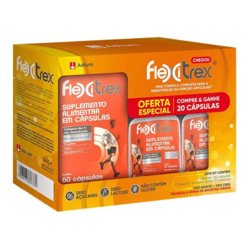 Flexitrex Colágeno com 60 cápsulas - Oferta Especial! Compre e Ganhe 20 cápsulas — | Farmácia Resyla