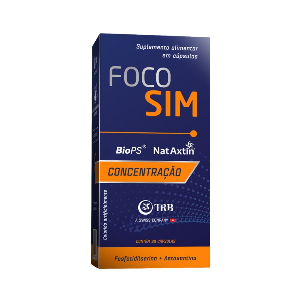 Foco Sim TRB 30 Comprimidos Fosfatidilserina + Astaxantina — | Farmácia Resyla