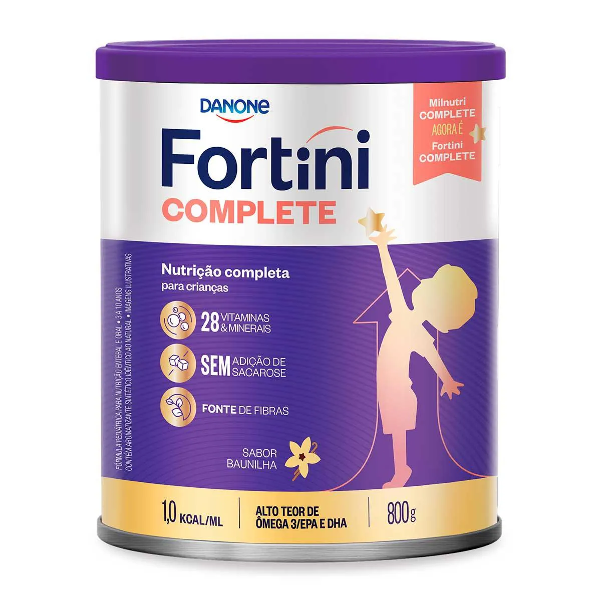 Fórmula Infantil Fortini Complete Danone Baunilha 3 a 10 anos 800g — Fortini | Farmácia Resyla