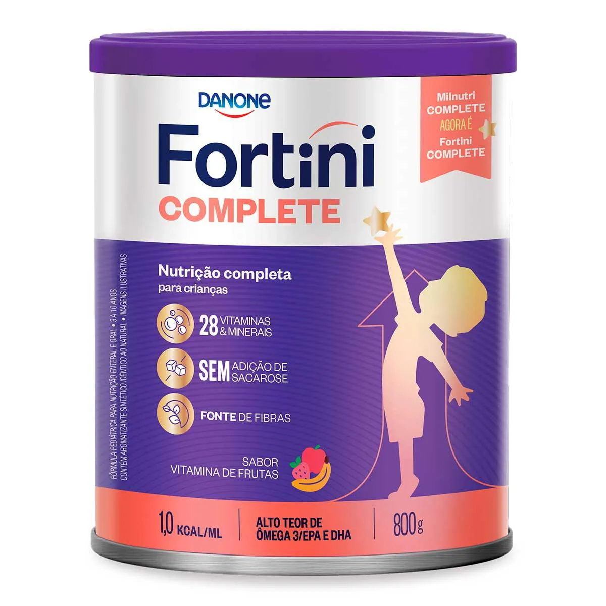 Fórmula Infantil Fortini Complete Vitamina de Frutas 3 a 10 anos 800g — Fortini | Farmácia Resyla