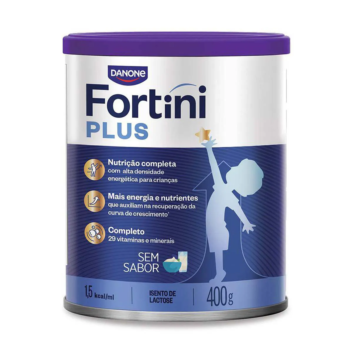 Fórmula Infantil Fortini Plus Sem Lactose Danone 3 a 10 anos 400g — Fortini | Farmácia Resyla