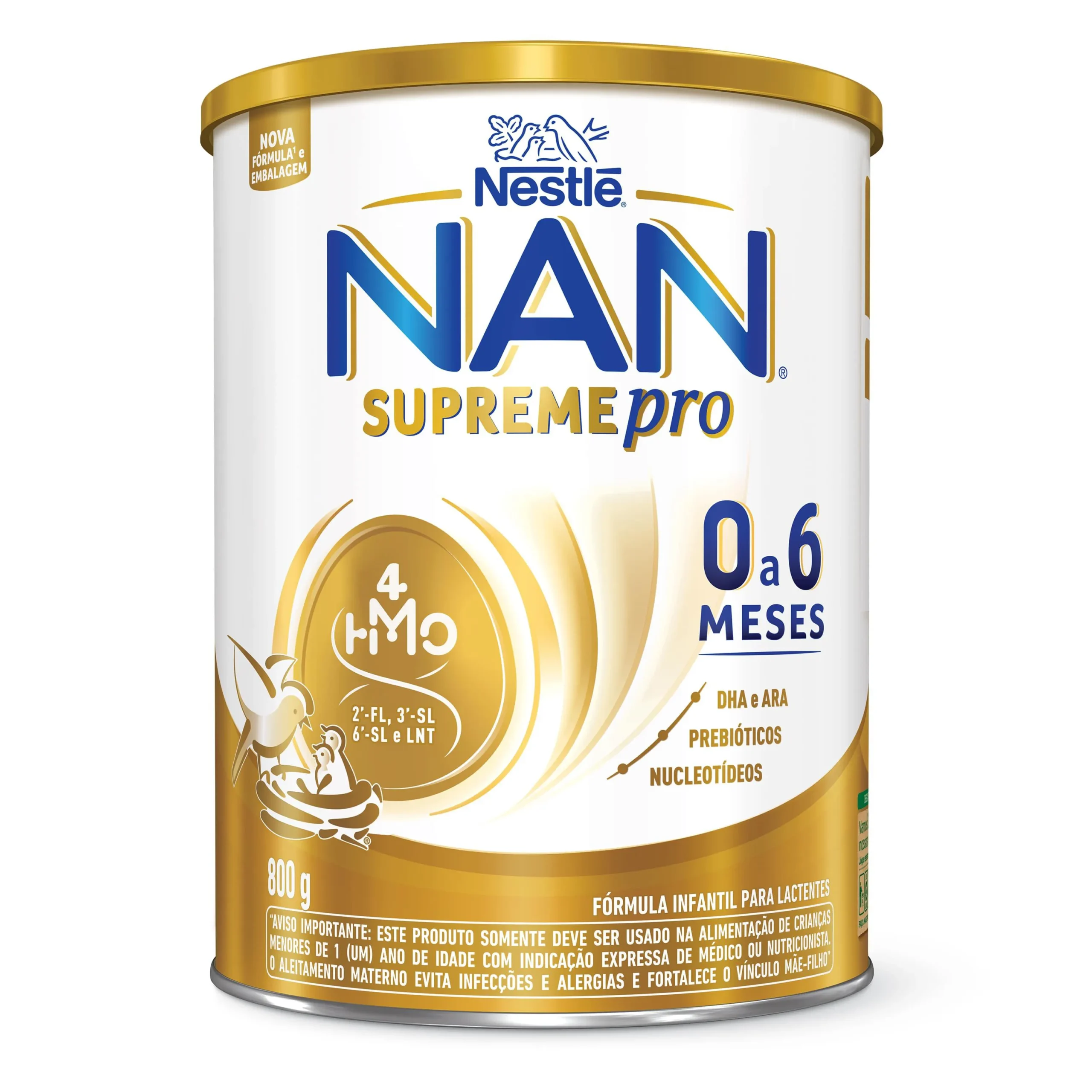 Fórmula Infantil NAN Supreme 1 HMOs Nestlé 0 a 6 meses 800g — Nestle | Farmácia Resyla