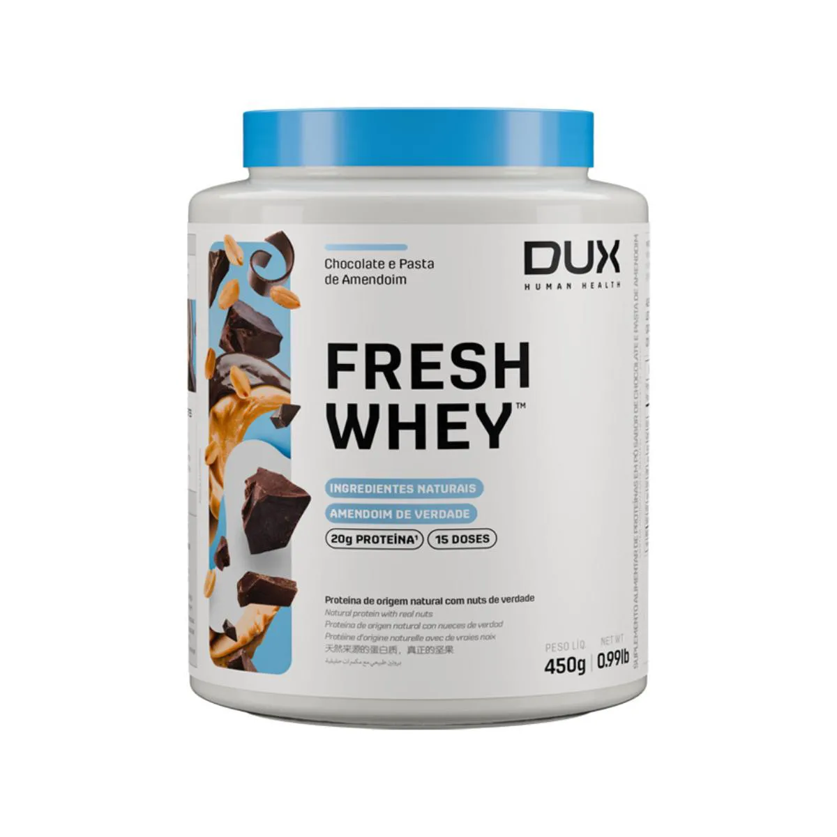 Fresh Whey Dux Nutrition Chocolate e Pasta de Amendoim 450g — Dux Nutrition | Farmácia Resyla