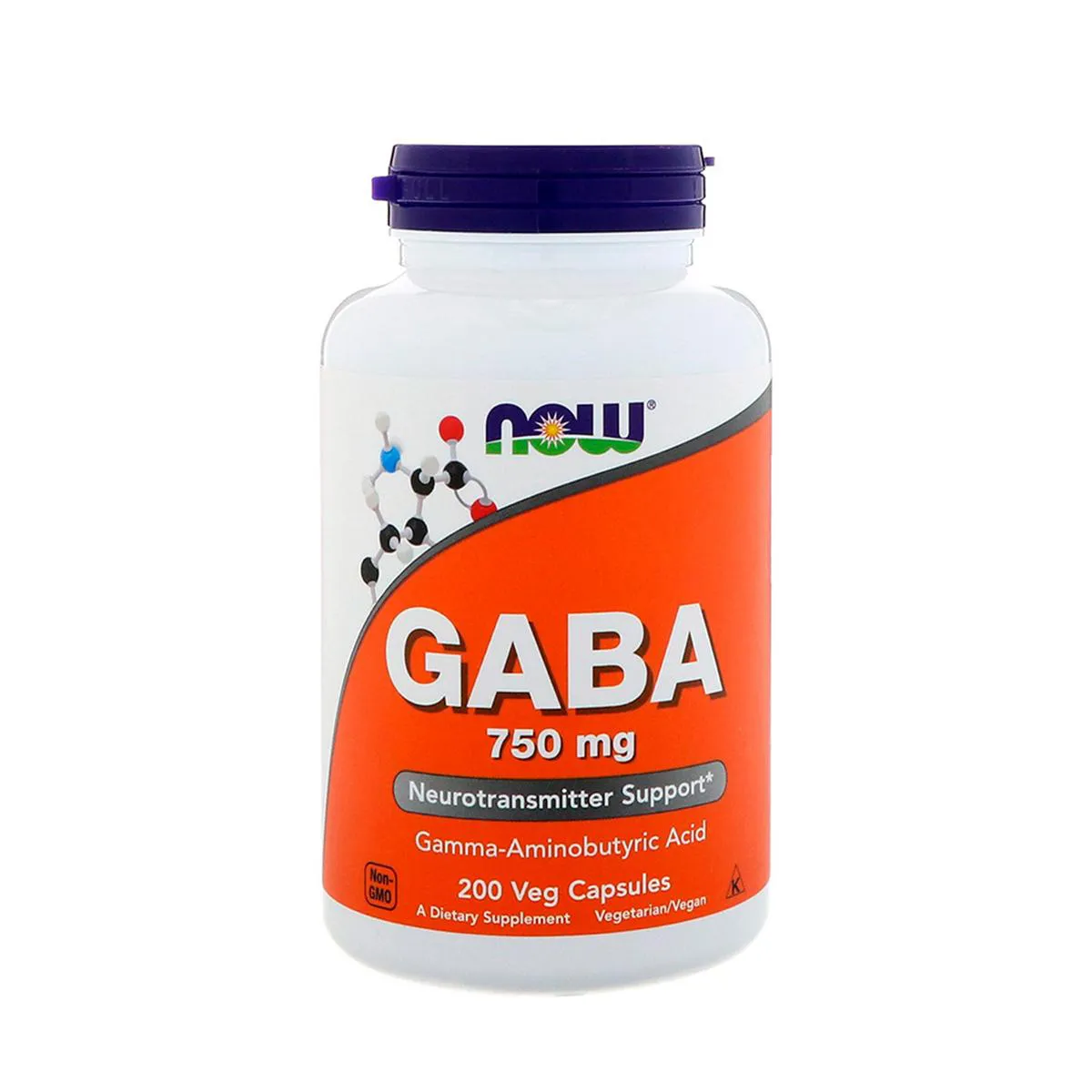 Gaba 750mg (200 Vcaps) Now Foods — Now Foods | Farmácia Resyla