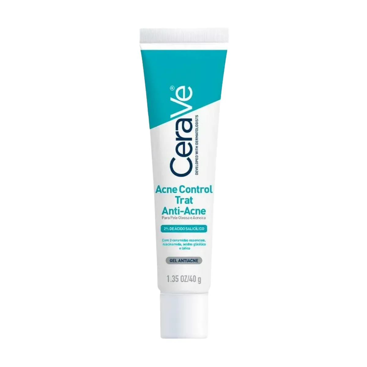 Gel Antiacne Cerave Acne Control Ácido Salicílico e Niacinamida para Pele Acneica 40g — Cerave | Farmácia Resyla