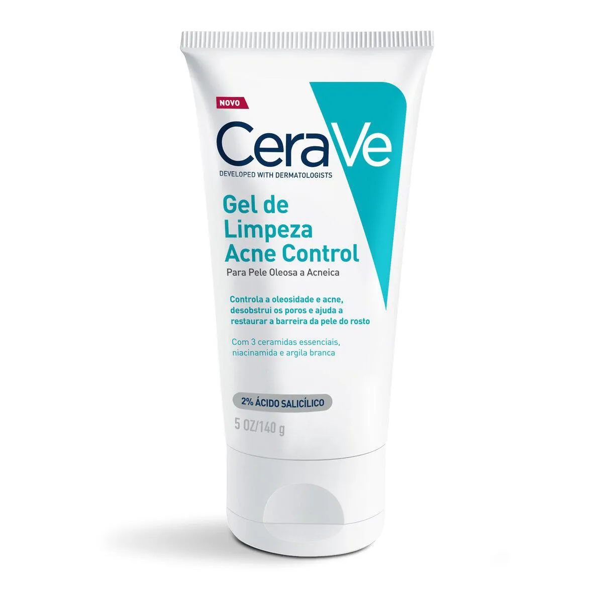 Gel de Limpeza Cerave Acne Control Pele Oleosa a Acneica Limpeza Antiacne com Ceramidas e Ácido Salicílico 140g — Cerave | Farmácia Resyla