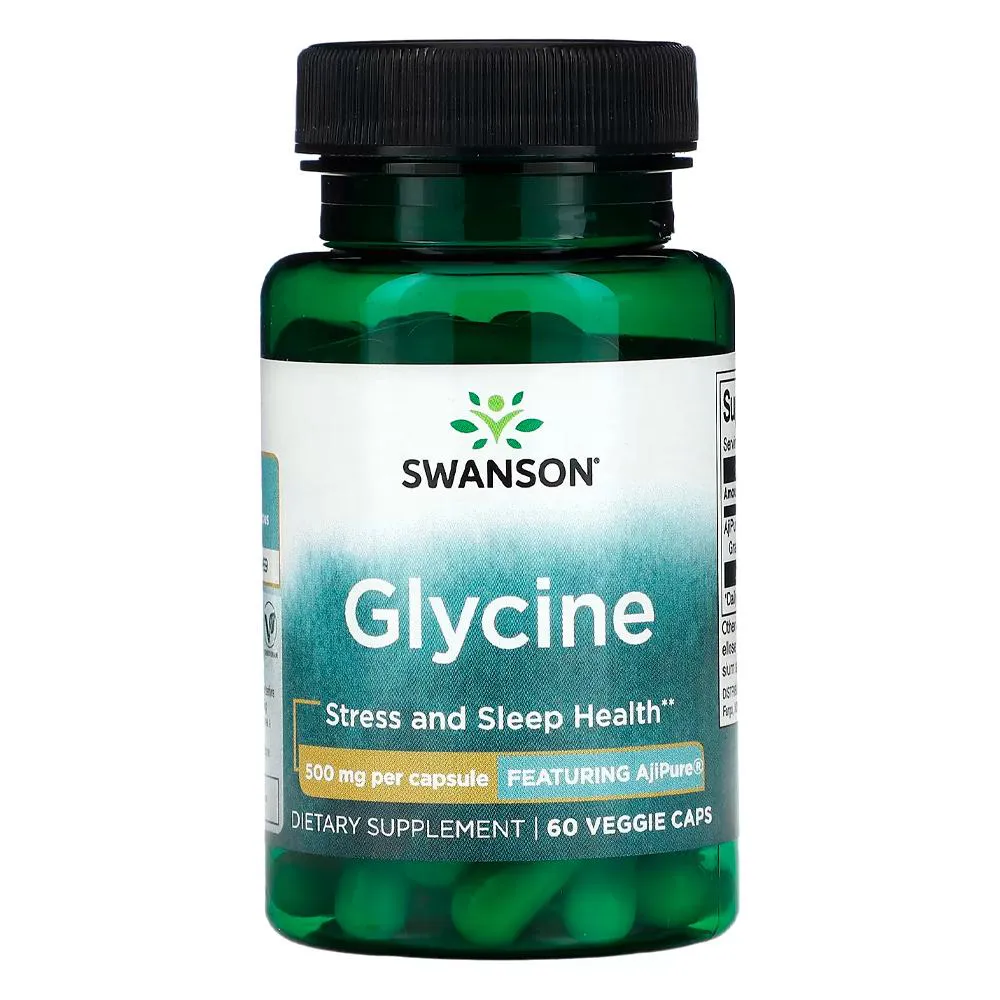 Glicina Ajipure 500mg Swanson 60 Cápsulas Importado — | Farmácia Resyla
