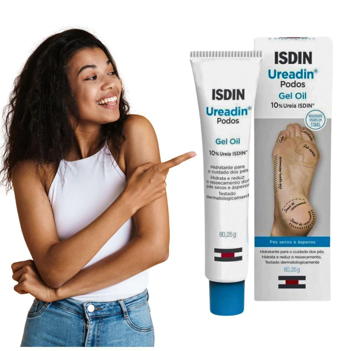 Hidratante Ureia 10% Isdin Ureadin Podos Gel Oil 80,25 G Creme Hidratanete para Os Pés — Isdin | Farmácia Resyla