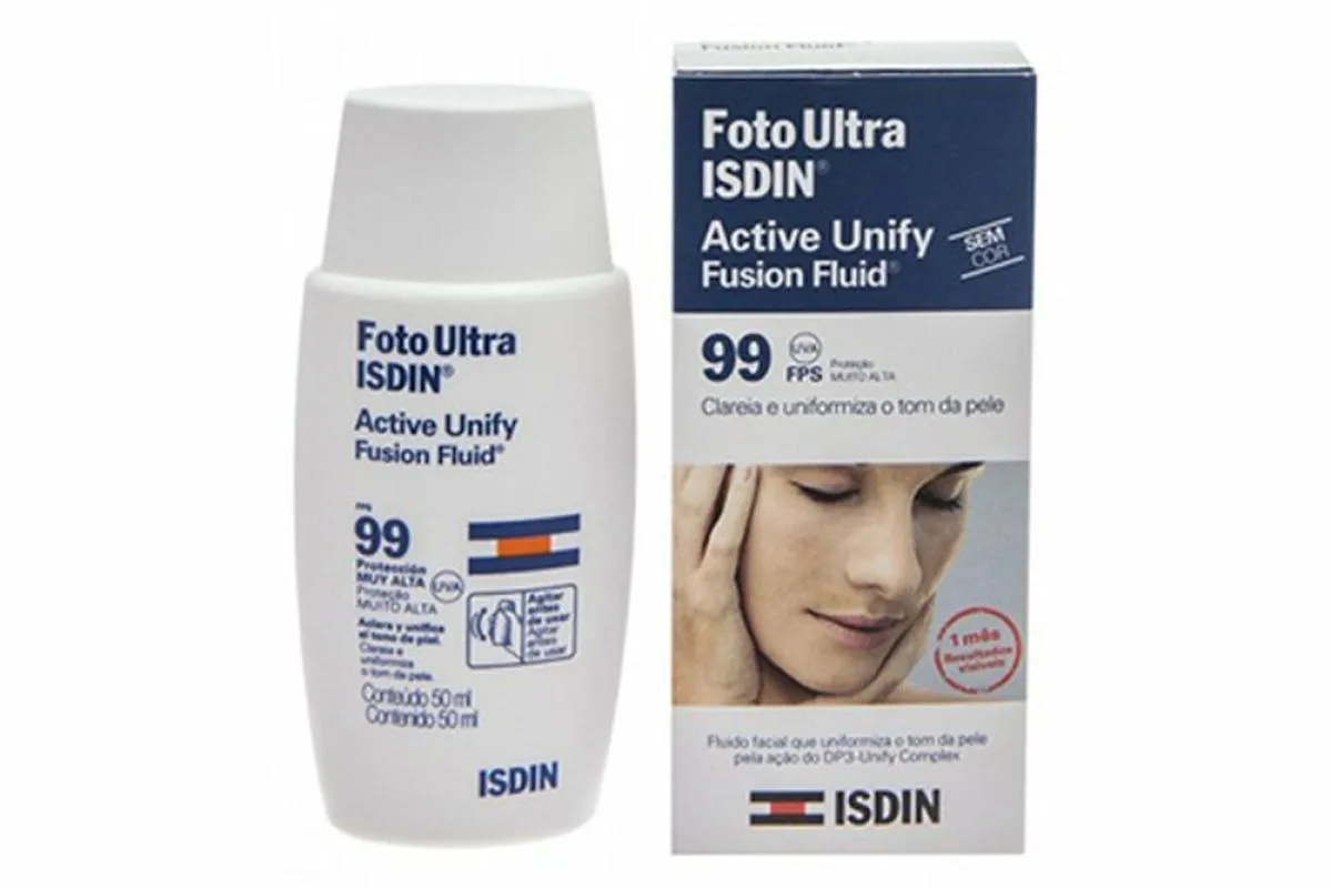 Isdin Fusion Fluid Active Unify Sem Cor Fps99 50Ml — Isdin | Farmácia Resyla
