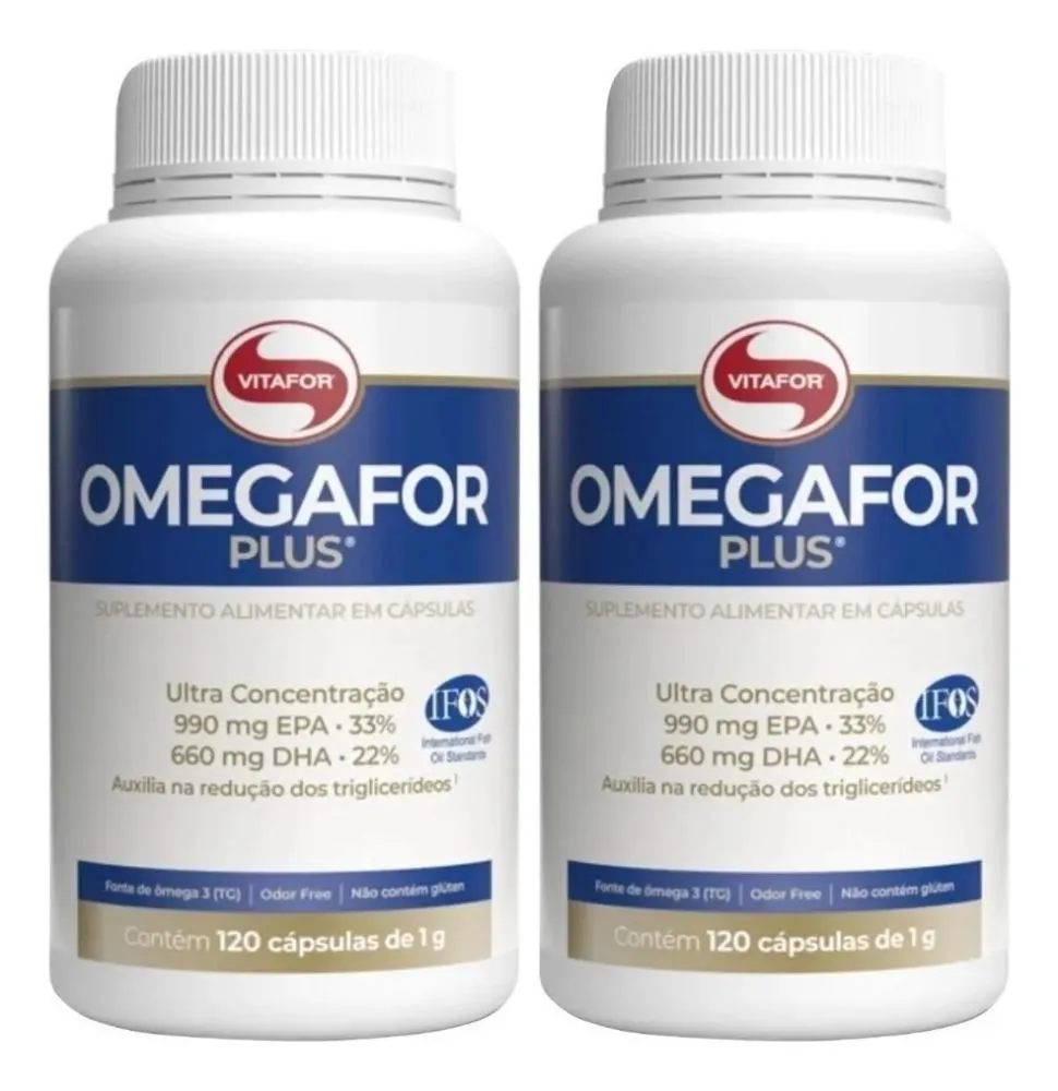 Kit 02 Omegafor Plus Ômega 3 120 Cápsulas Vitafor — Vitafor | Farmácia Resyla