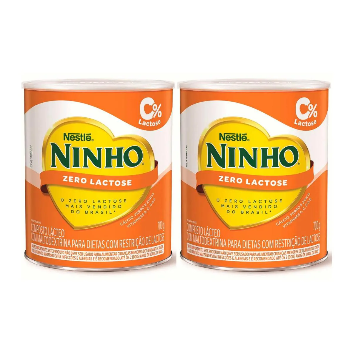 Kit 2 Nestlé Ninho Zero Lactose Composto Lácteo 700g — Nestle | Farmácia Resyla