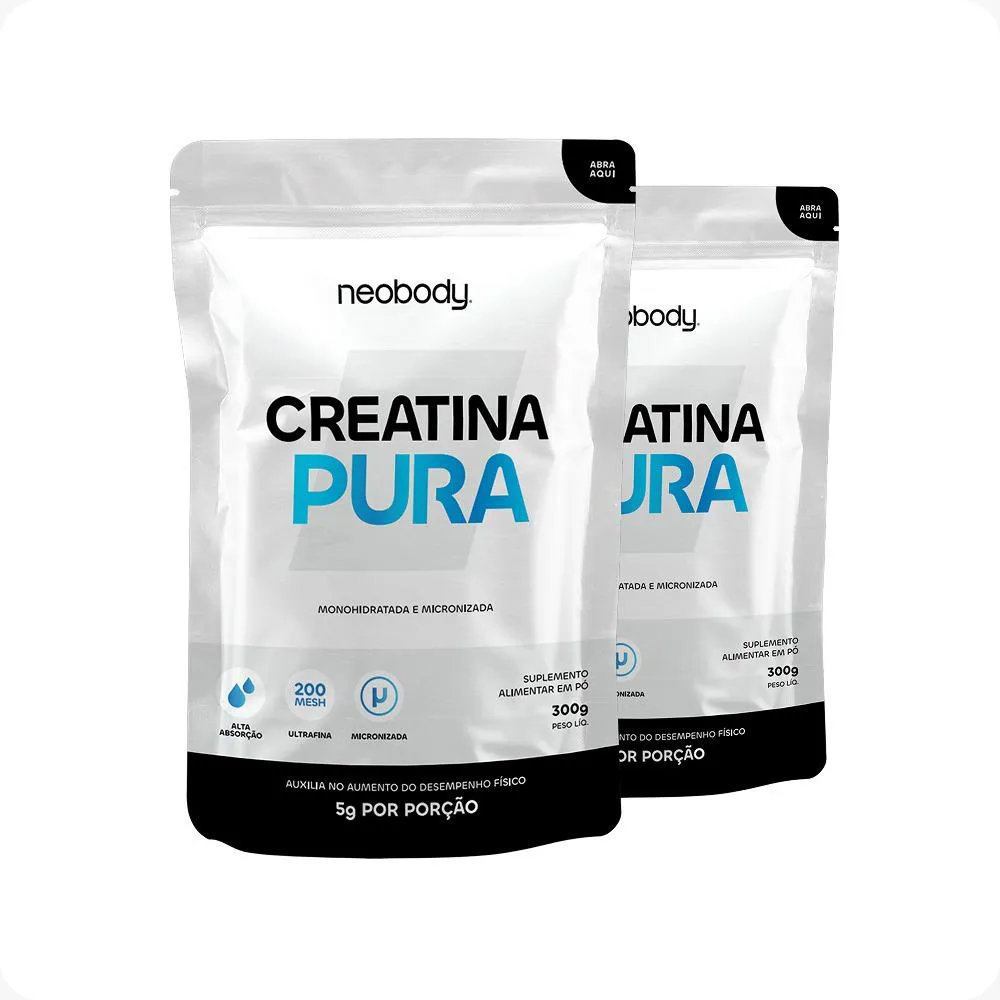 Kit 2x Creatina 100% Pura com Laudo 300g Neobody Nutrition — Creatina | Farmácia Resyla