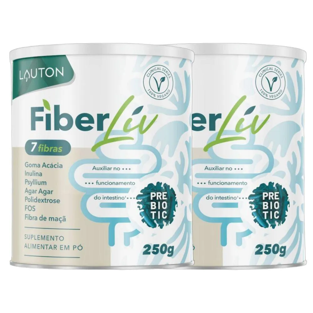 Kit 2x Fiberliv Prebiotic 7 Fibras 250g - Lauton — | Farmácia Resyla