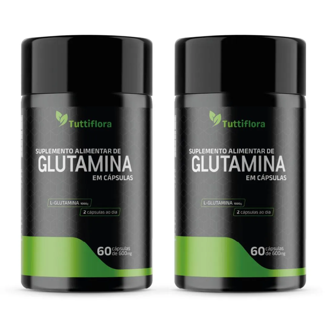 Kit 2x L-glutamina 600mg 60 cápsulas Tuttiflora — | Farmácia Resyla