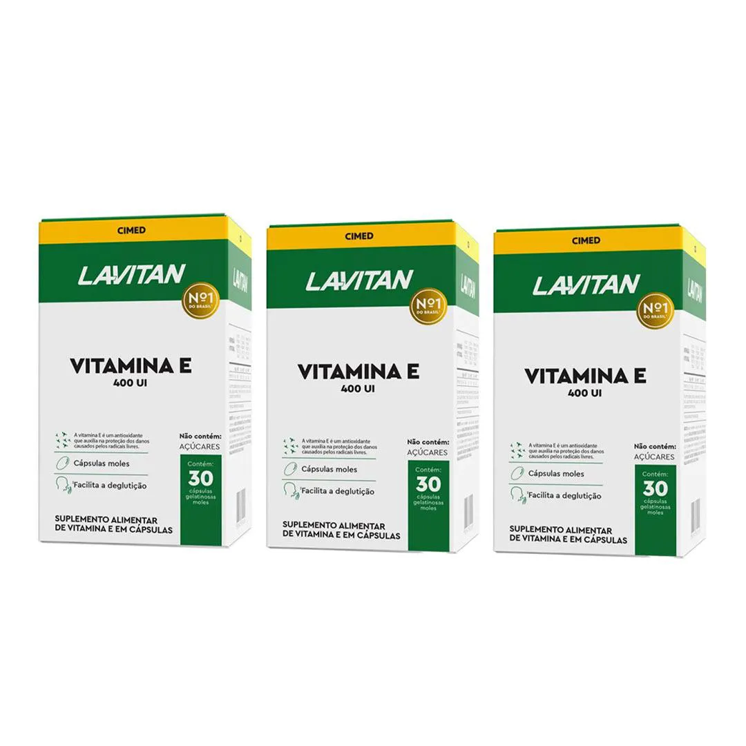 Kit 3 Lavitan Vitamina e 400Ui Suplemento - 30 Caps - Cimed — Lavitan | Farmácia Resyla