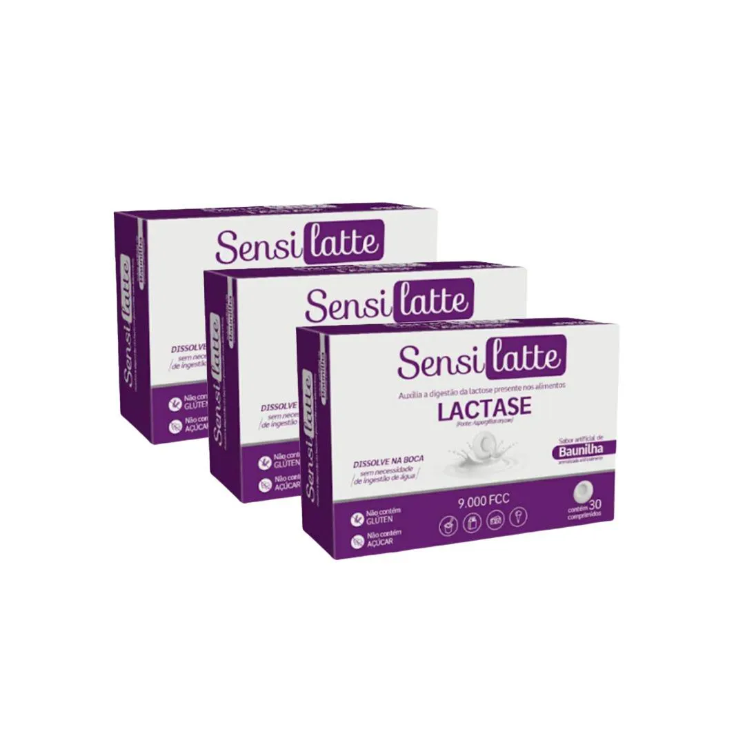 Kit 3 Sensilatte Lactase 9.000 Fcc - 30 cápsulas - Prati Donaduzzi — | Farmácia Resyla