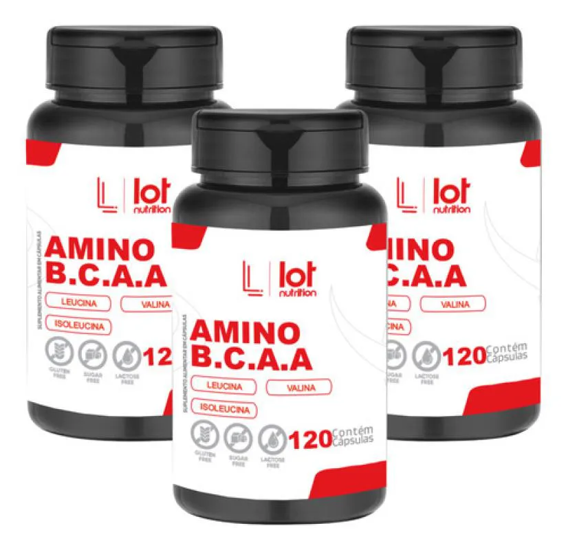 Kit 3un Bcaa 2:1:1 120 cápsulas sem Sabor — | Farmácia Resyla