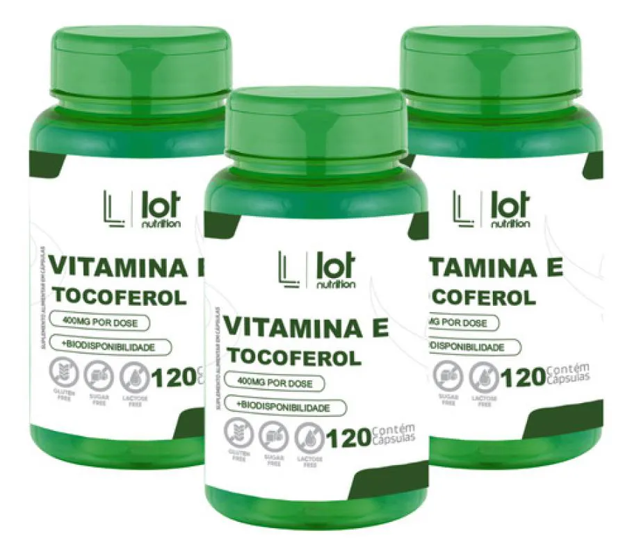 Kit 3un Vitamina e 400mg 120 cápsulas Natural sem Sabor — Natura | Farmácia Resyla
