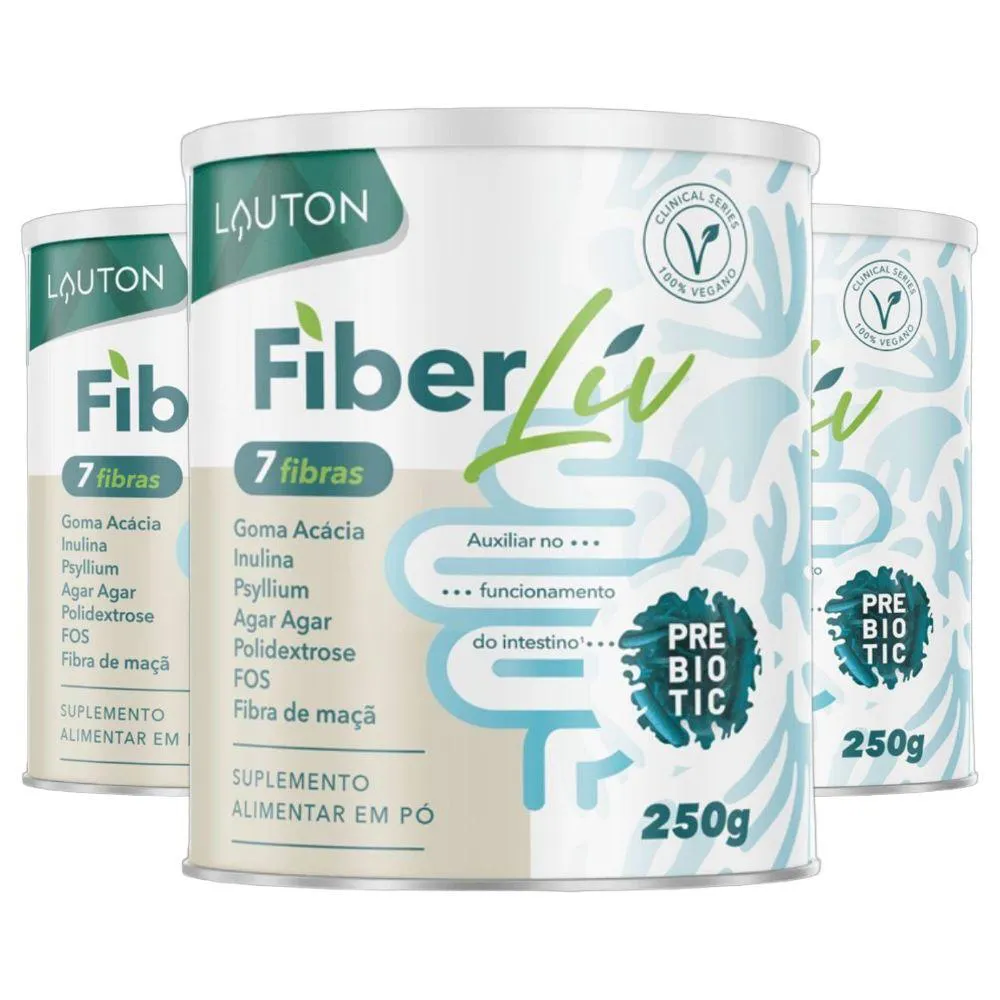 Kit 3x Fibra Prebiotico Fiberliv 7 Fibras 250g - Lauton — | Farmácia Resyla