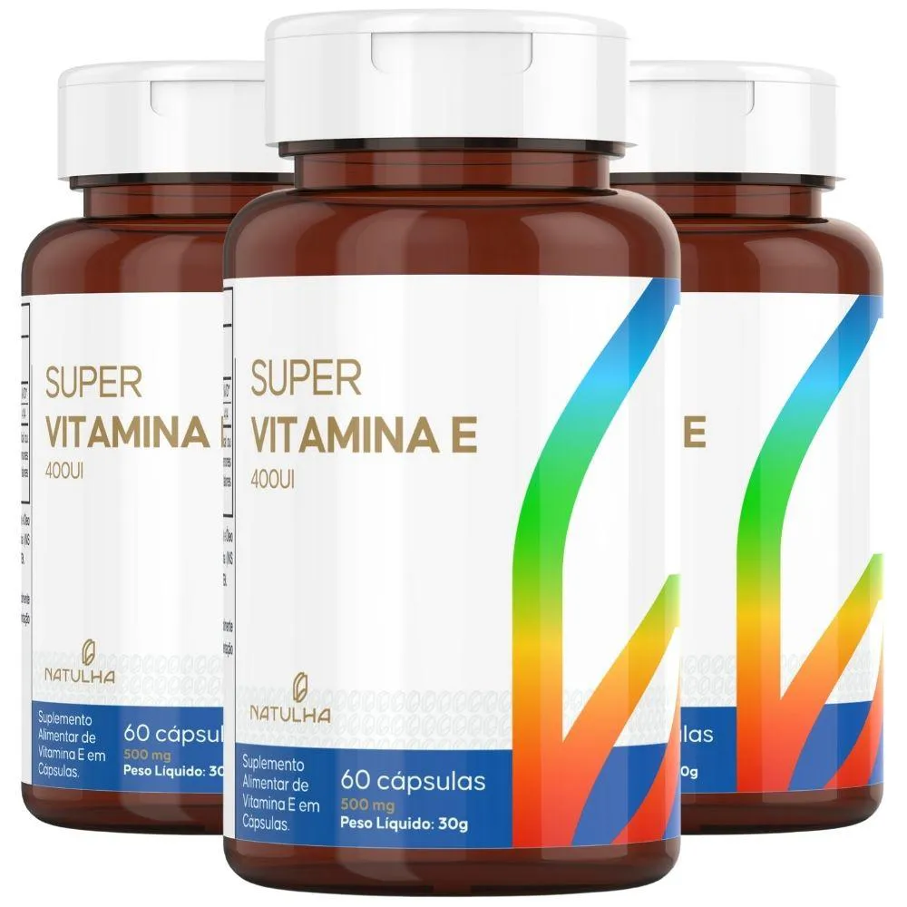Kit 3x Super Vitamina e 400 Ui 60 cápsulas - Natulha — | Farmácia Resyla