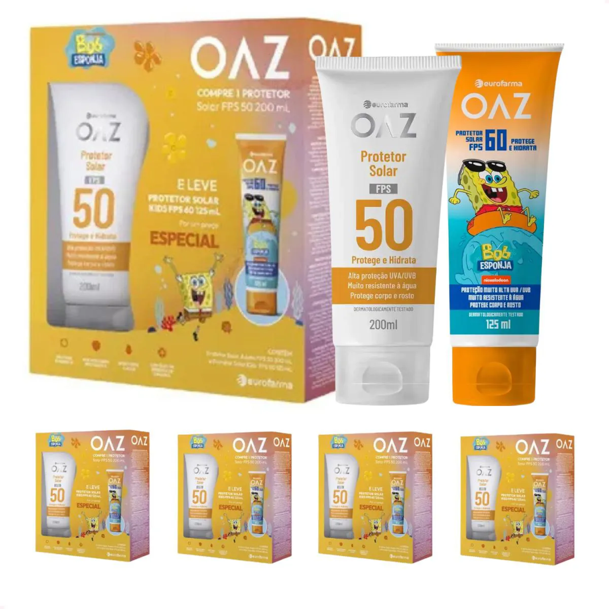 Kit 4 - Kit Protetor Solar Fps 50 200Ml + Baby Fps 60 125Ml — | Farmácia Resyla