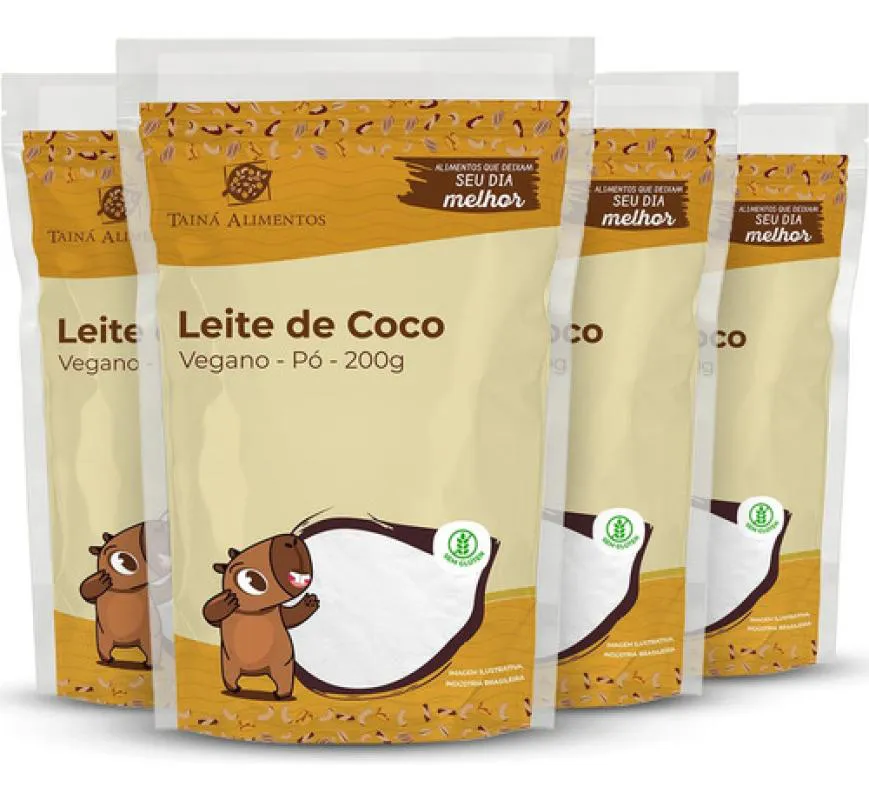 Kit 4 Leite de Coco em Po Vegano 200G - Taina Alimentos — | Farmácia Resyla