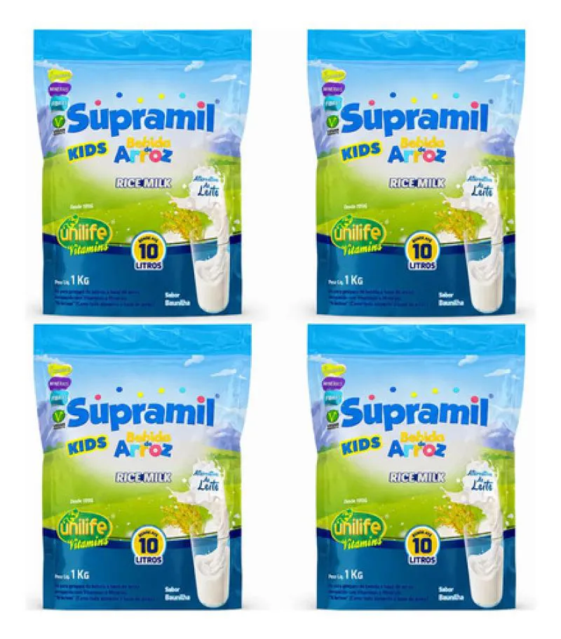 Kit 4 Supramil Kids Baunilha 1kg - Unilife — Unilife | Farmácia Resyla