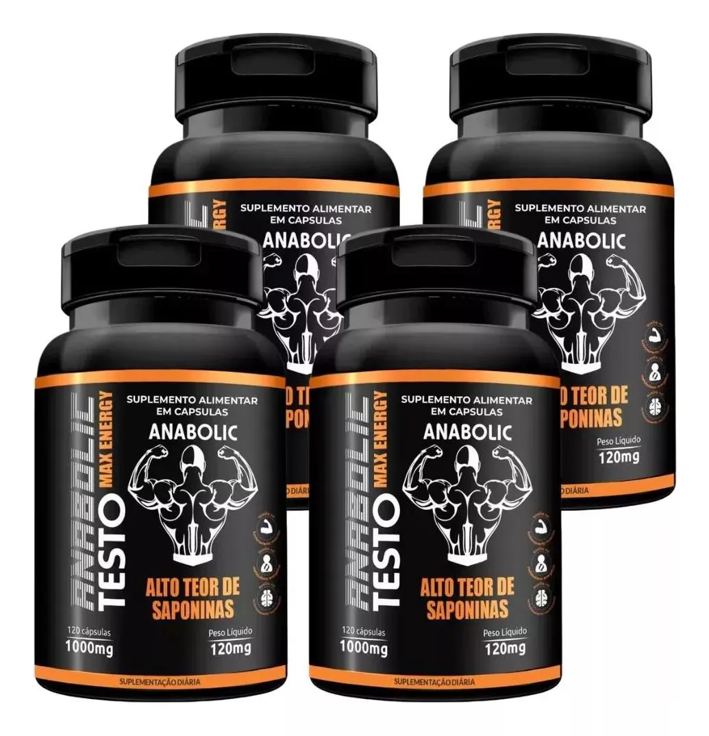 Kit 4 Tribus Anabolic Testo Alto em Saponinas 120 cápsulas — | Farmácia Resyla