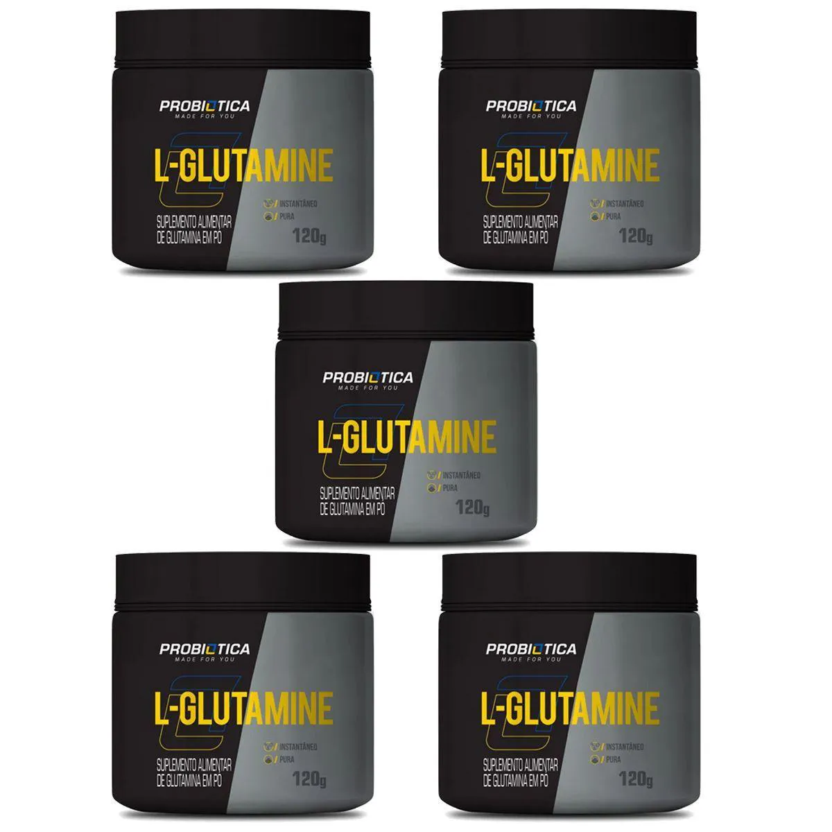Kit 5X L-Glutamine - 120G - Probiótica — Probiótica | Farmácia Resyla