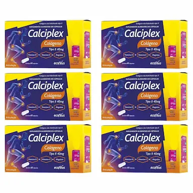 Kit 6 Calciplex Colágeno Tipo II 60 + 30Cps MDKCa - Ecofitus — MDK | Farmácia Resyla