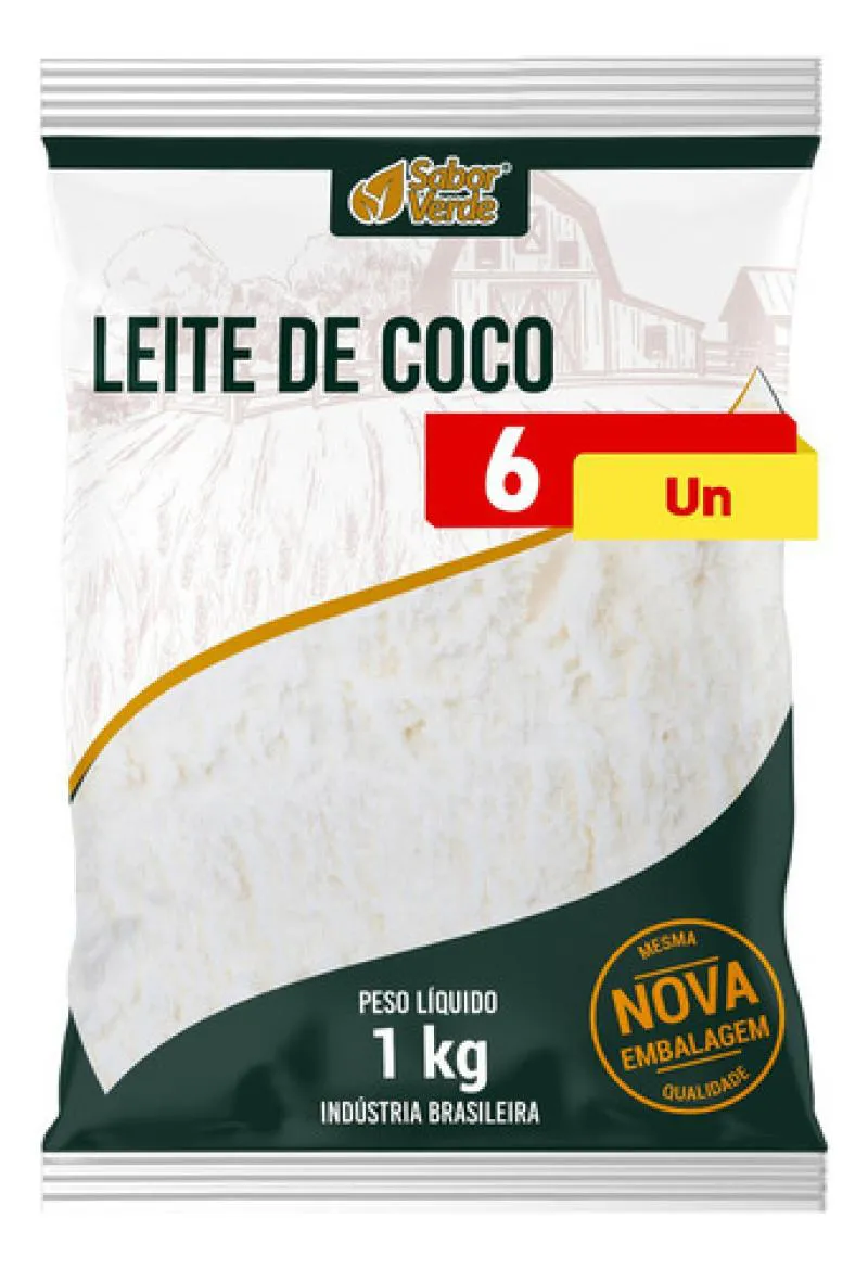 Kit 6 Leite de Coco em Po 1Kg - Sabor Verde — | Farmácia Resyla