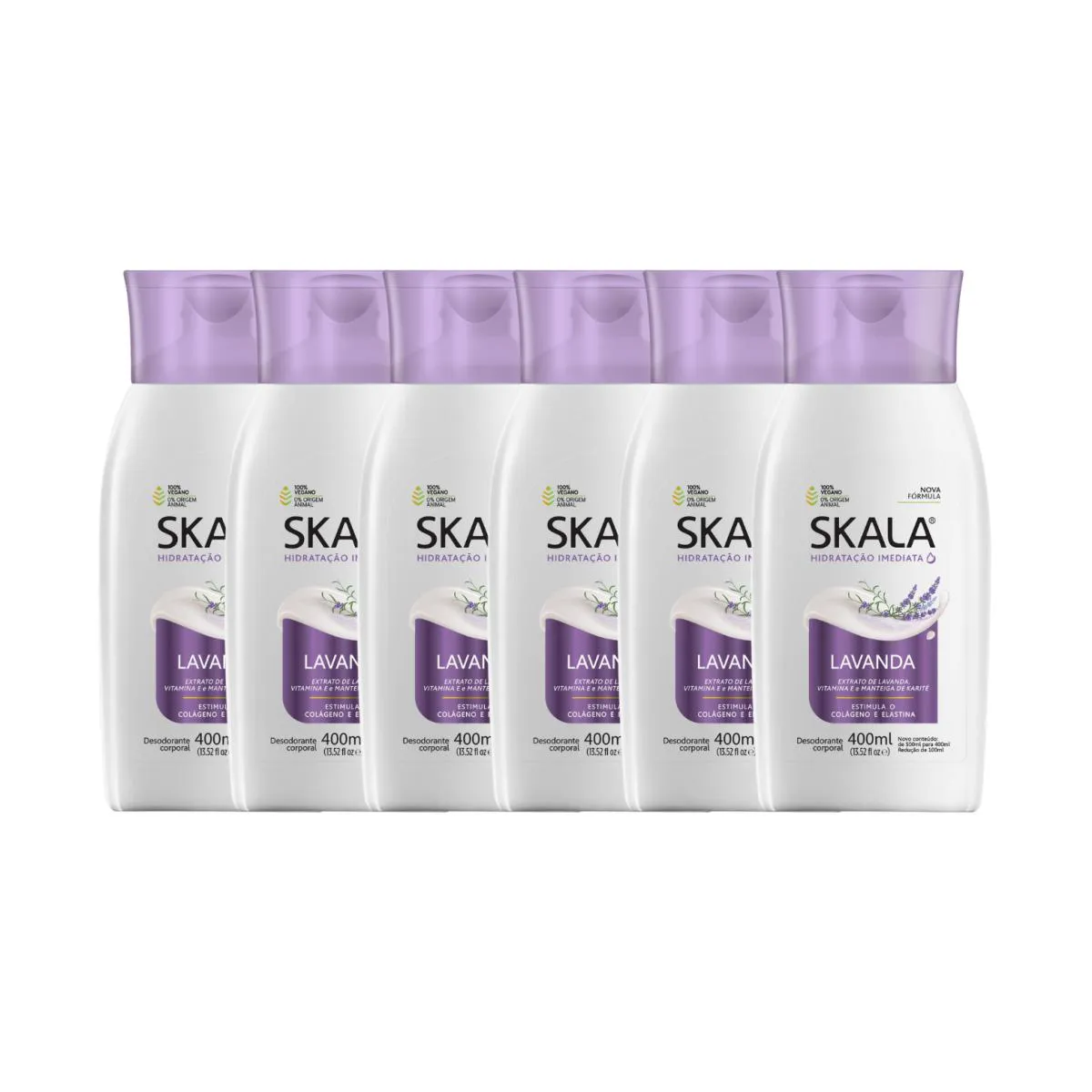 Kit 6 Loção Creme Hidratante Corporal Lavanda Vegano Skala — | Farmácia Resyla