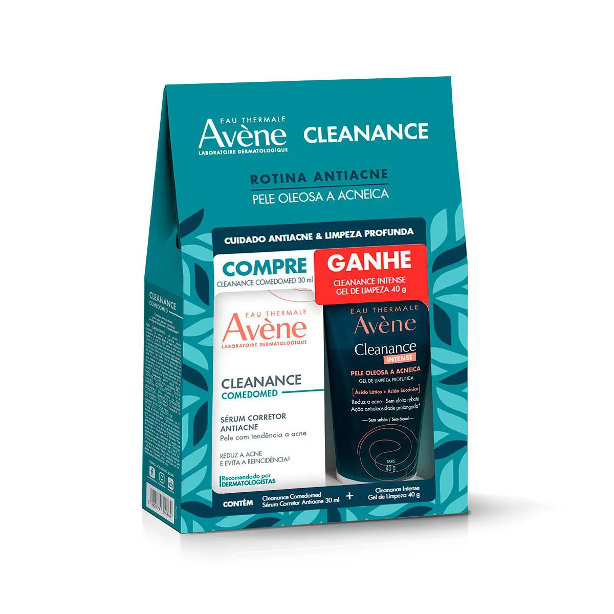 Kit Avène Cleanance Facial Sérum Corretor Comedomed 30ml + Gel de Limpeza Intense 40g — Avène | Farmácia Resyla