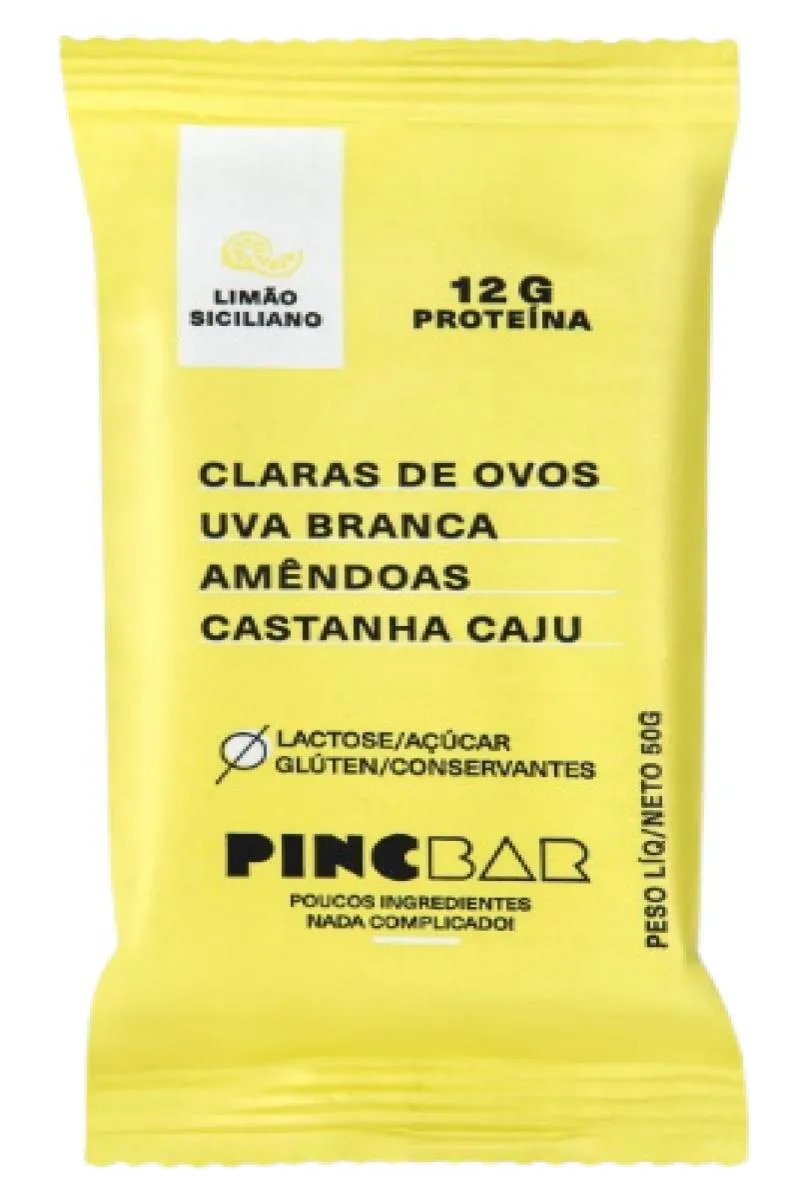 Kit Barra de Proteína Pincbar Limão Siciliano Sem Açúcar 50g 6 unidades — Pincbar | Farmácia Resyla