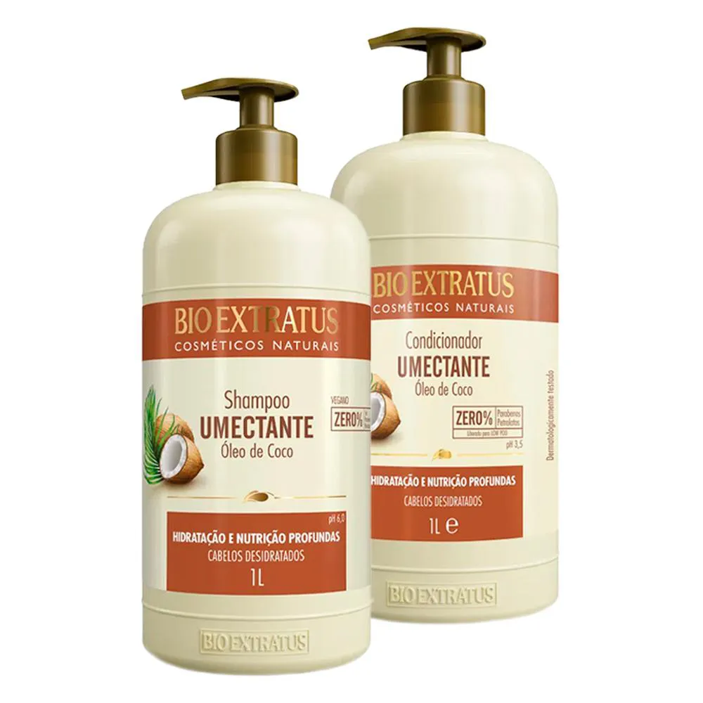 Kit Bio Extratus Umectante Óleo de Coco Shampoo Condicionador 1kg — Bio Extratus | Farmácia Resyla