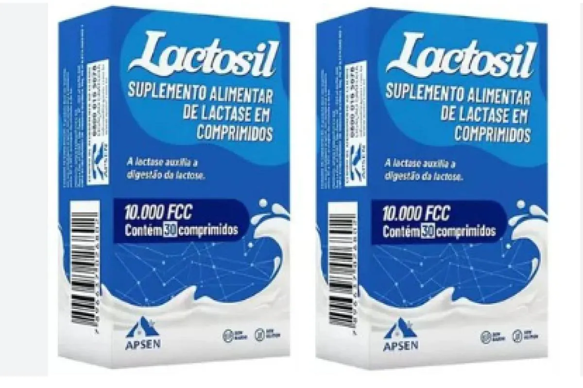 Kit C/2 Lactosil 10.000 Fcc - Enzima Lactase C/30 comprimidos Cada Caixa — | Farmácia Resyla